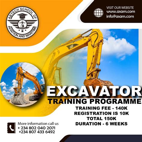 excavator training program|excavator training printable.